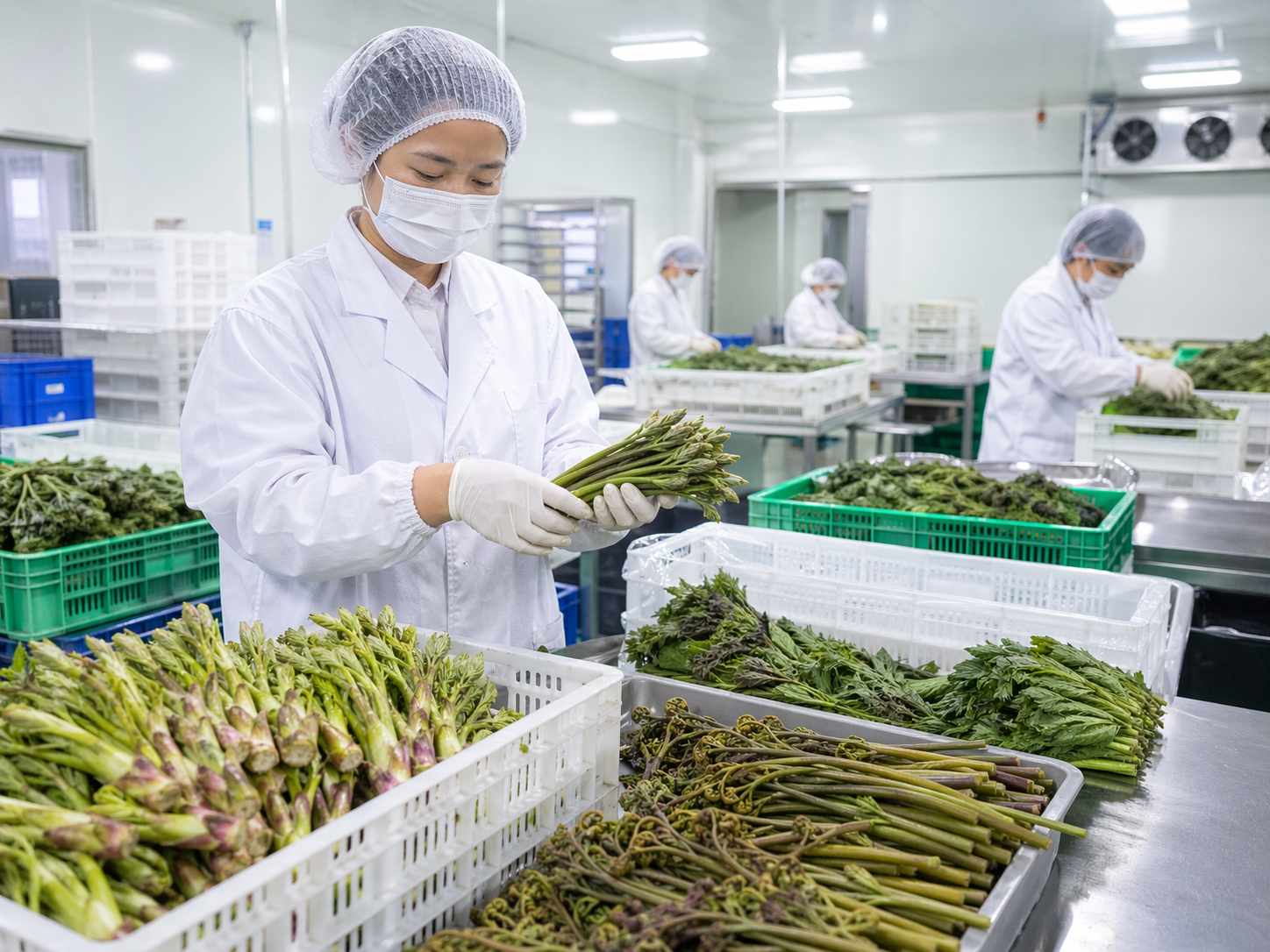 山野菜标准化处理链路