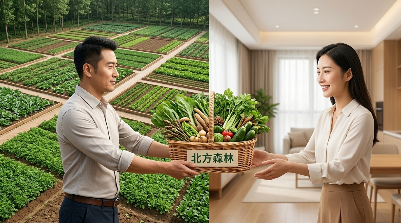 晨光穿林的黑龙江森林远景